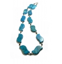 Stylish Beaded Blue Turquoise Necklace